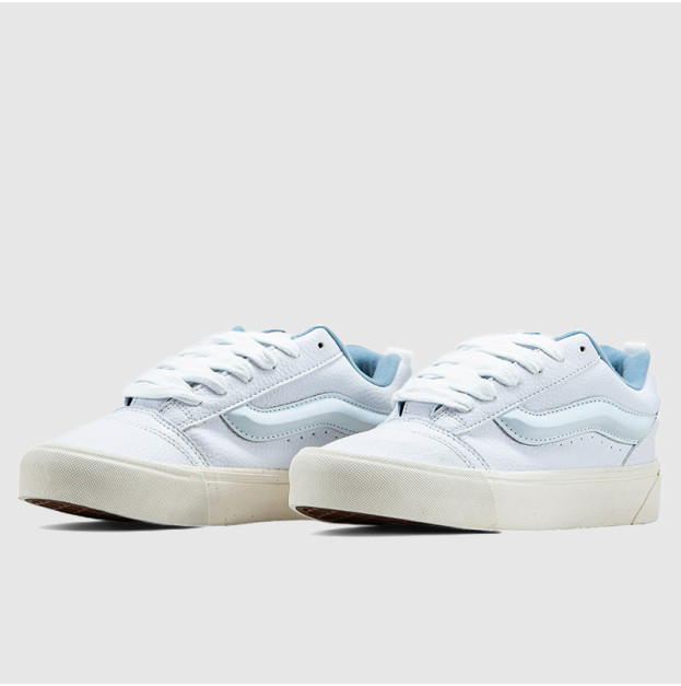 Vans Knu Skool Shoes Leather Blue White VN0009QCDSB1