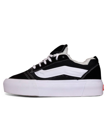 Vans Knu Skool Platform Black White С МЕХОМ