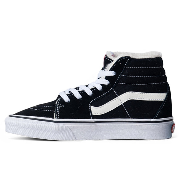 Vans Old Skool High Black White С МЕХОМ