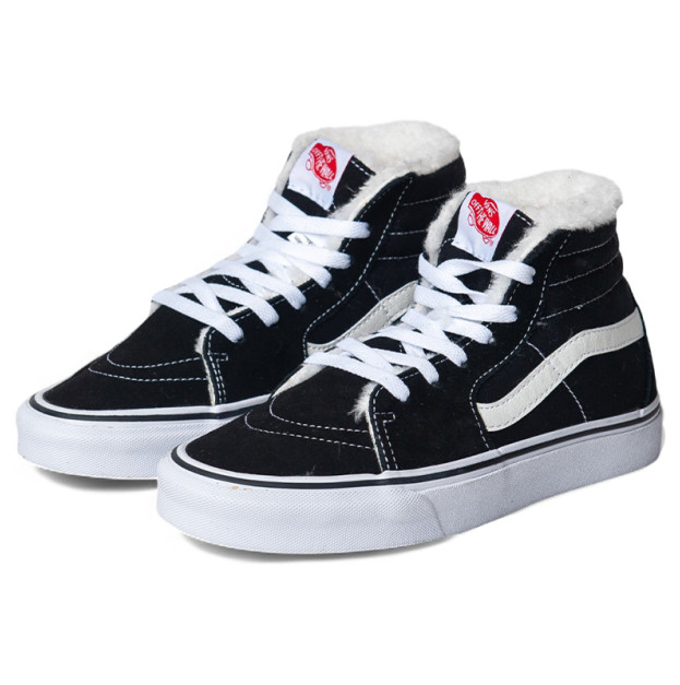 Vans Old Skool High Black White С МЕХОМ