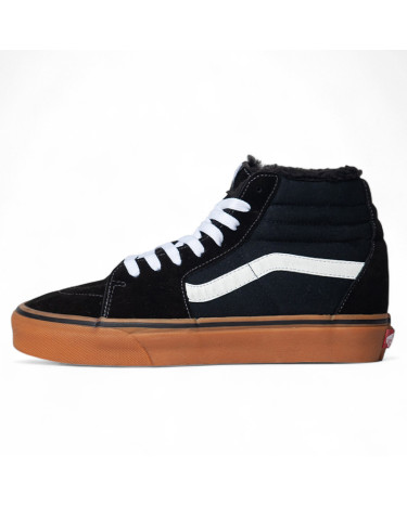 Vans Old Skool High Black White Gum С МЕХОМ