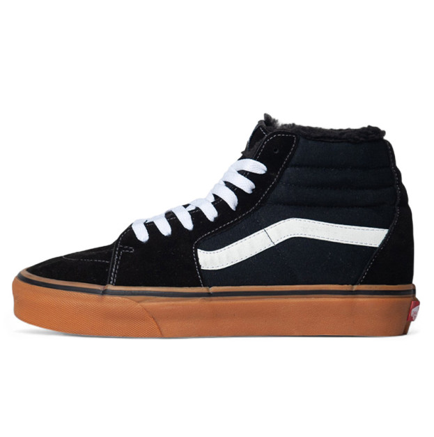 Vans Old Skool High Black White Gum С МЕХОМ