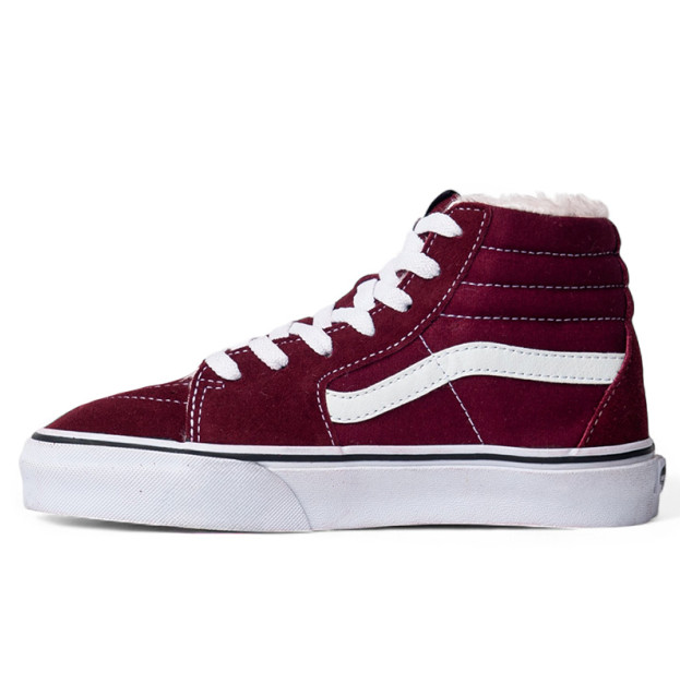 Vans Old Skool High Bordo White С МЕХОМ
